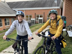 06- Students riding to school